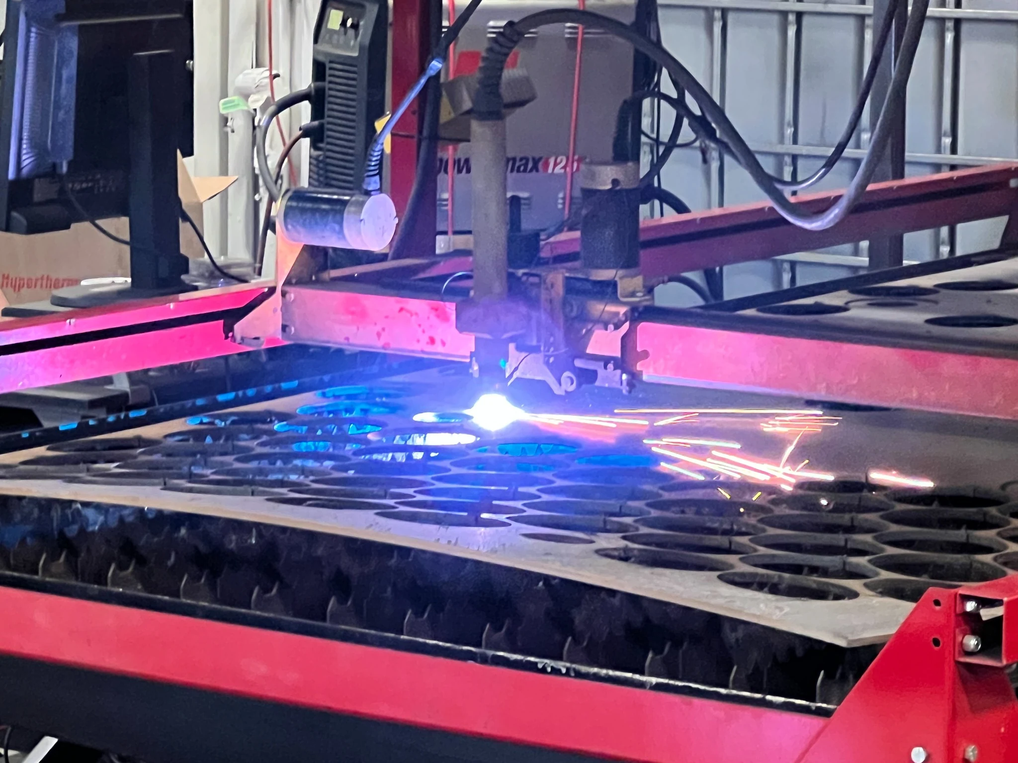 Hypertherm CNC plasma table in operation at Jack & Sons